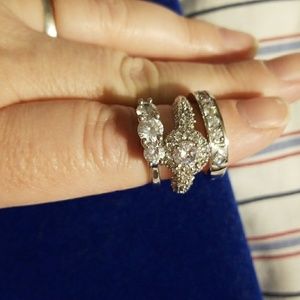 3 Sterling silver rings